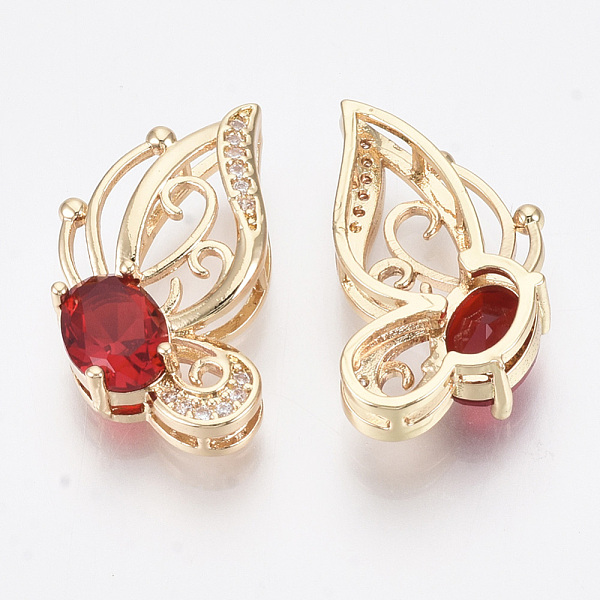 PandaHall Glass Pendants, with Brass Micro Pave Cubic Zirconia Findings, Faceted, Butterfly, Light Gold, FireBrick, 23x12.5x5.5mm, Hole..., Red
PandaHall Glass Pendants, with Brass Micro Pave Cubic Zirconia Findings, Faceted, Butterfly, Light Gold, FireBrick, 23x12.5x5.5mm, Hole..., Red