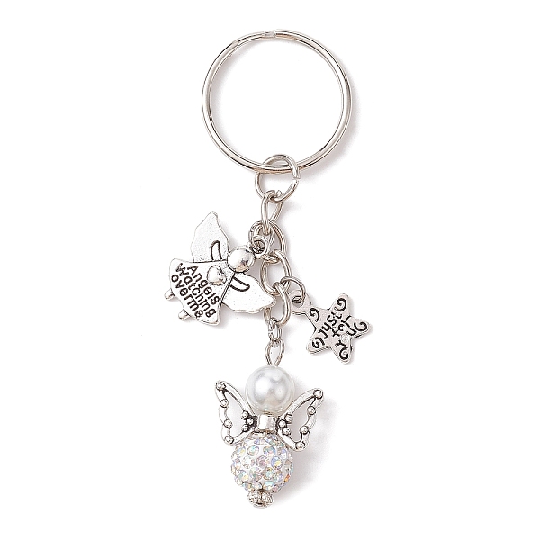 PandaHall Angel Polymer Clay Rhinestone Keychains, with Alloy Charms and Iron Split Key Rings, White, 8.1cm Polymer Clay Angel & Fairy White
PandaHall Angel Polymer Clay Rhinestone Keychains, with Alloy Charms and Iron Split Key Rings, White, 8.1cm Polymer Clay Angel & Fairy White