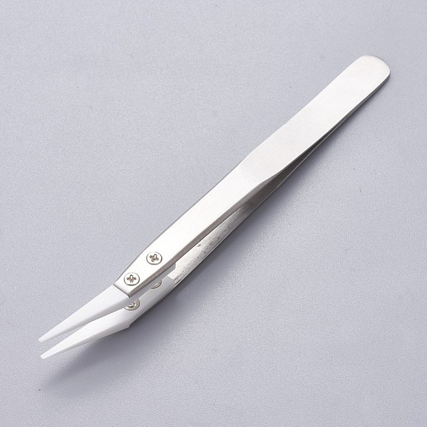 PandaHall Stainless Steel Beading Tweezers, with Porcelain, Stainless Steel Color, 12.5~12.6x1.05cm Stainless Steel White
PandaHall Stainless Steel Beading Tweezers, with Porcelain, Stainless Steel Color, 12.5~12.6x1.05cm Stainless Steel White