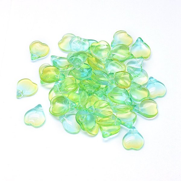 PandaHall Transparent Glass Charms, Heart Shaped Petal, Two Tone, Lawn Green, 15x12x4.5mm, Hole: 1mm Glass Petaline Green
PandaHall Transparent Glass Charms, Heart Shaped Petal, Two Tone, Lawn Green, 15x12x4.5mm, Hole: 1mm Glass Petaline Green