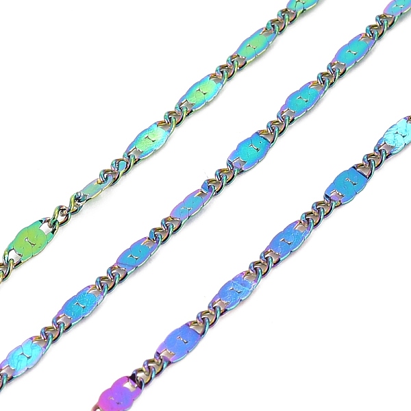 PandaHall Vacuum Plating 304 Stainless Steel Link Chains, Unwelded, with Spool, Rainbow Color, 2x0.5mm, about 32.81 Feet(10m)/Roll 304...
PandaHall Vacuum Plating 304 Stainless Steel Link Chains, Unwelded, with Spool, Rainbow Color, 2x0.5mm, about 32.81 Feet(10m)/Roll 304...