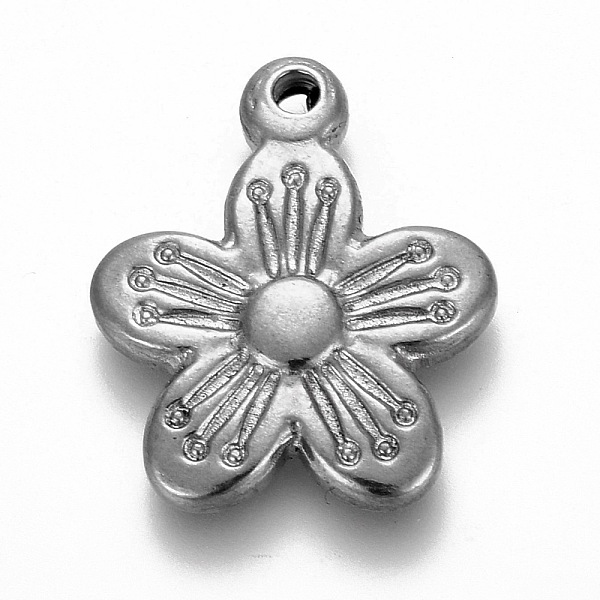 PandaHall 304 Stainless Steel Pendants, Plum Blossom, Stainless Steel Color, 19x16x2mm, Hole: 1.4mm 304 Stainless Steel Flower
PandaHall 304 Stainless Steel Pendants, Plum Blossom, Stainless Steel Color, 19x16x2mm, Hole: 1.4mm 304 Stainless Steel Flower