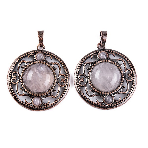 PandaHall Natural Quartz Crystal Pendants, Rack Plating Brass Hollow Flat Round Charms, Cadmium Free & Lead Free, Red Copper, 36.5x33x9.5mm...
PandaHall Natural Quartz Crystal Pendants, Rack Plating Brass Hollow Flat Round Charms, Cadmium Free & Lead Free, Red Copper, 36.5x33x9.5mm...