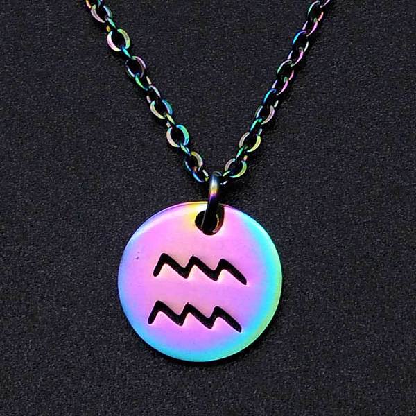 PandaHall Rainbow Color Titanium Steel Constellation Pendant Necklace for Women, Aquarius, 15.75 inch(40cm) Titanium Steel Aquarius
PandaHall Rainbow Color Titanium Steel Constellation Pendant Necklace for Women, Aquarius, 15.75 inch(40cm) Titanium Steel Aquarius