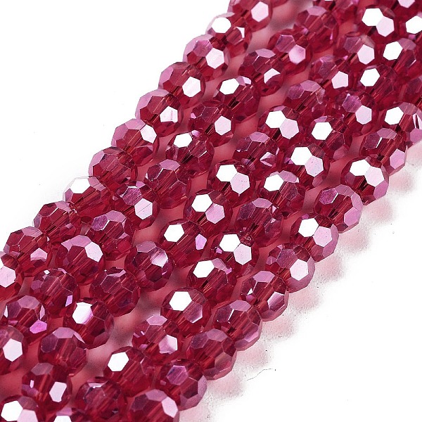 PandaHall Electroplate Transparent Glass Beads Strands, Faceted, Round, Pearl Luster Plated, FireBrick, 6mm, Hole: 1mm, about..., Red
PandaHall Electroplate Transparent Glass Beads Strands, Faceted, Round, Pearl Luster Plated, FireBrick, 6mm, Hole: 1mm, about..., Red