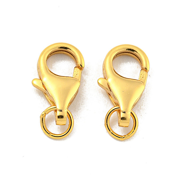 PandaHall 925 Sterling Silver Lobster Claw Clasps, Real 18K Gold Plated, 12x5x2mm Sterling Silver
PandaHall 925 Sterling Silver Lobster Claw Clasps, Real 18K Gold Plated, 12x5x2mm Sterling Silver