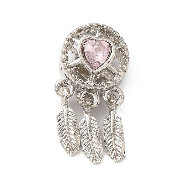 PandaHall Rack Plating Alloy Rhinestone European Beads, Cadmium Free & Nickel Free & Lead Free, Large Hole Beads, Woven Net/Web with Feather..., Pink
PandaHall Rack Plating Alloy Rhinestone European Beads, Cadmium Free & Nickel Free & Lead Free, Large Hole Beads, Woven Net/Web with Feather..., Pink