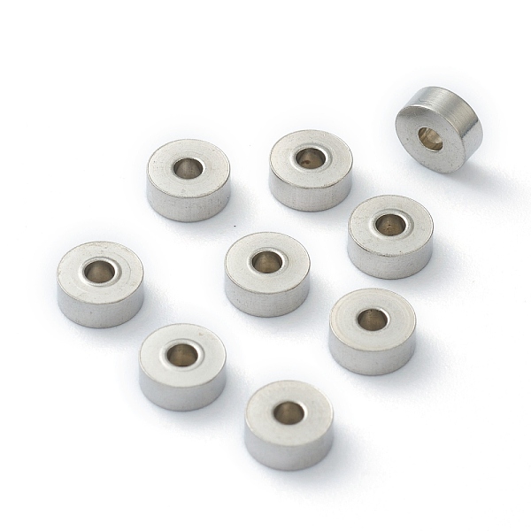 PandaHall 304 Stainless Steel Spacer Beads, Flat Round, Stainless Steel Color, 6x3mm, Hole: 1.8mm 304 Stainless Steel Flat Round
PandaHall 304 Stainless Steel Spacer Beads, Flat Round, Stainless Steel Color, 6x3mm, Hole: 1.8mm 304 Stainless Steel Flat Round