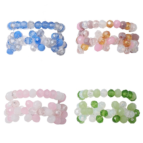 PandaHall 2Pcs 2 Style Glass Braided Beaded Flower Stretch Rings Set for Women, Mixed Color, Inner Diameter: 17.5~18mm, 1Pc/style Glass..., Multicolor
PandaHall 2Pcs 2 Style Glass Braided Beaded Flower Stretch Rings Set for Women, Mixed Color, Inner Diameter: 17.5~18mm, 1Pc/style Glass..., Multicolor