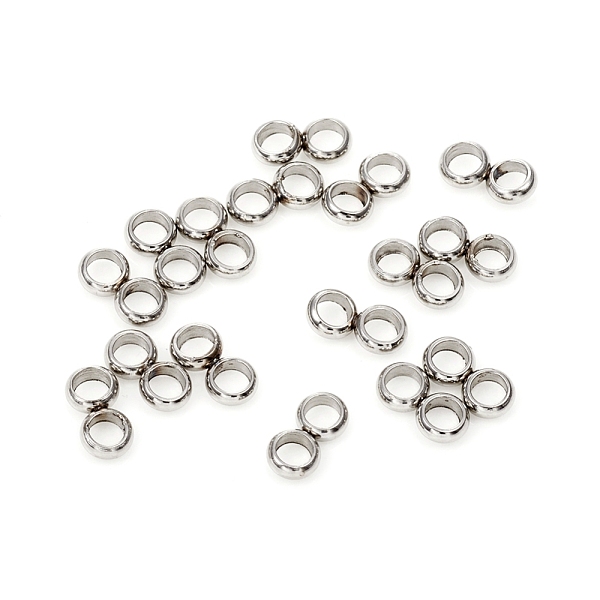PandaHall 201 Stainless Steel Spacer Bars, Double Ring, Stainless Steel Color, 8x4x1.5mm, Hole: 2.5mm 201 Stainless Steel Ring
PandaHall 201 Stainless Steel Spacer Bars, Double Ring, Stainless Steel Color, 8x4x1.5mm, Hole: 2.5mm 201 Stainless Steel Ring