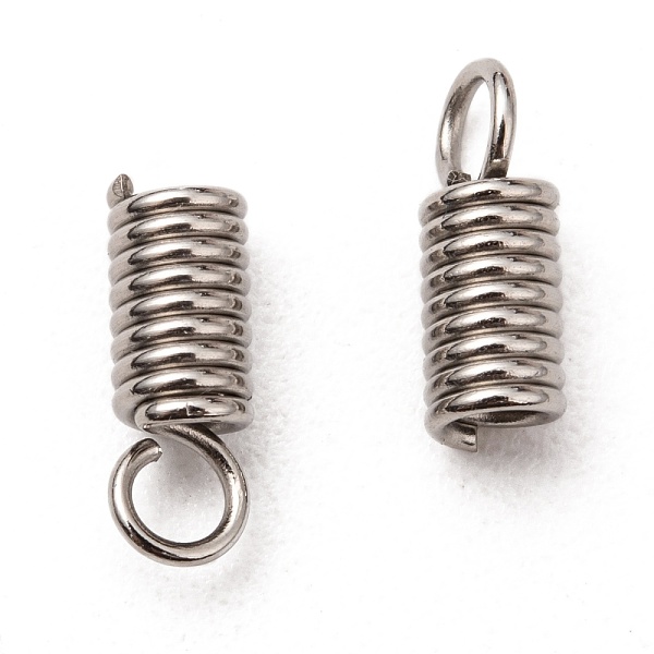 PandaHall 304 Stainless Steel Terminators, Coil Cord Ends, Stainless Steel Color, 10x4mm, Hole: 2.5mm, Inner Diameter: 2.5mm 304 Stainless...
PandaHall 304 Stainless Steel Terminators, Coil Cord Ends, Stainless Steel Color, 10x4mm, Hole: 2.5mm, Inner Diameter: 2.5mm 304 Stainless...