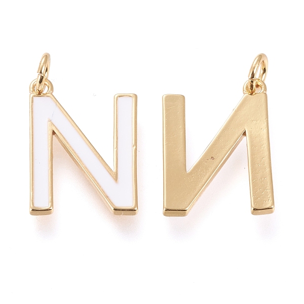 PandaHall Brass Enamel Pendants, with Jump Ring, Long-Lasting Plated, Real 18K Gold Plated, Letter.N, White, Letter.N, N: 18x13x1.8mm, Jump...
PandaHall Brass Enamel Pendants, with Jump Ring, Long-Lasting Plated, Real 18K Gold Plated, Letter.N, White, Letter.N, N: 18x13x1.8mm, Jump...