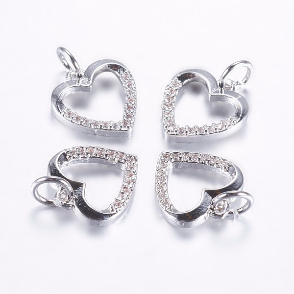 PandaHall Long-Lasting Plated Brass Micro Pave Cubic Zirconia Charms, Hollow Heart, Real Platinum Plated, 11.5x11x2mm, Hole: 3mm Brass+Cubic..., Clear
PandaHall Long-Lasting Plated Brass Micro Pave Cubic Zirconia Charms, Hollow Heart, Real Platinum Plated, 11.5x11x2mm, Hole: 3mm Brass+Cubic..., Clear