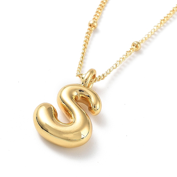 PandaHall Initial Letter Brass Pendant Necklaces, Real 18K Gold Plated, Letter S, 17.52 inch(445mm), Letter: 19x12.5mm. Brass Letter S
PandaHall Initial Letter Brass Pendant Necklaces, Real 18K Gold Plated, Letter S, 17.52 inch(445mm), Letter: 19x12.5mm. Brass Letter S