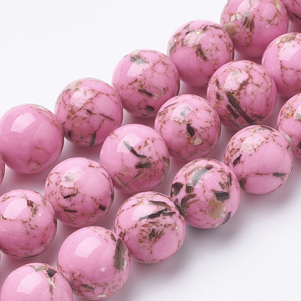 PandaHall Assembled Synthetic Turquoise and Shell Beads Strands, Dyed, Round, Hot Pink, 10mm, Hole: 1mm, about 40pcs/strand, 15.7 inch...
PandaHall Assembled Synthetic Turquoise and Shell Beads Strands, Dyed, Round, Hot Pink, 10mm, Hole: 1mm, about 40pcs/strand, 15.7 inch...