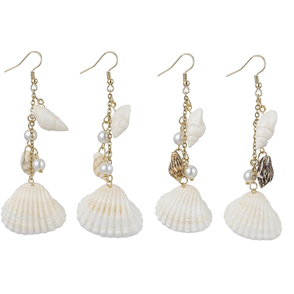 PandaHall Bohemian Style Natural Shell Dangle Earrings with Glass Pearl Beads, 304 Stainless Steel Long Drop Earrings, WhiteSmoke..., White
PandaHall Bohemian Style Natural Shell Dangle Earrings with Glass Pearl Beads, 304 Stainless Steel Long Drop Earrings, WhiteSmoke..., White