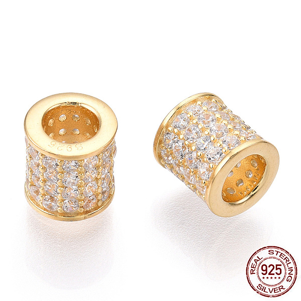 PandaHall 925 Sterling Silver Micro Pave Cubic Zirconia Beads, Column, Nickel Free, with S925 Stamp, Real 18K Gold Plated, 7x7mm, Hole..., Clear
PandaHall 925 Sterling Silver Micro Pave Cubic Zirconia Beads, Column, Nickel Free, with S925 Stamp, Real 18K Gold Plated, 7x7mm, Hole..., Clear