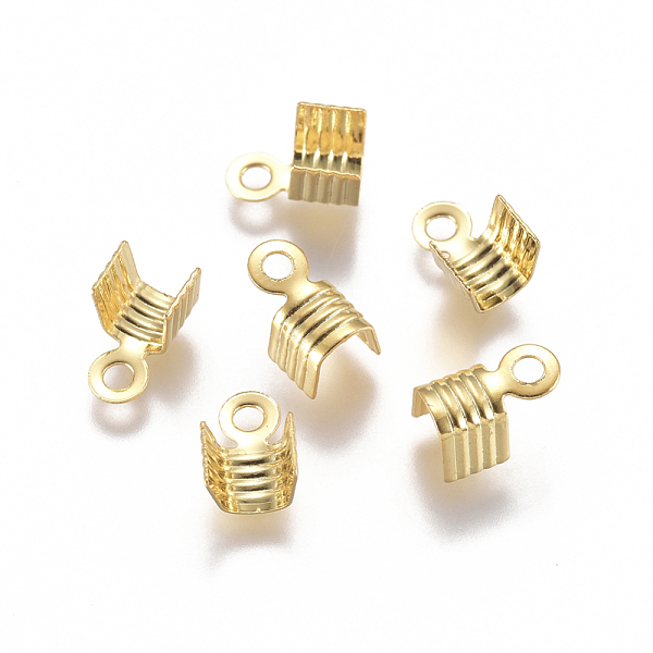PandaHall 304 Stainless Steel Folding Crimp Ends, Fold Over Crimp Cord Ends, Golden, 7x4.5x4mm, Hole: 1.4mm 304 Stainless Steel
PandaHall 304 Stainless Steel Folding Crimp Ends, Fold Over Crimp Cord Ends, Golden, 7x4.5x4mm, Hole: 1.4mm 304 Stainless Steel