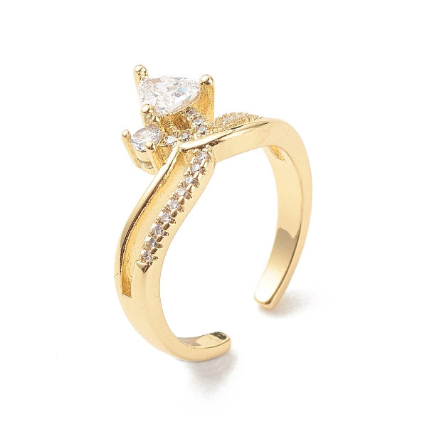 PandaHall Clear Cubic Zirconia Teardrop Open Cuff Ring, Brass Jewelry for Women, Cadmium Free & Lead Free, Real 18K Gold Plated, US Size 6...
PandaHall Clear Cubic Zirconia Teardrop Open Cuff Ring, Brass Jewelry for Women, Cadmium Free & Lead Free, Real 18K Gold Plated, US Size 6...