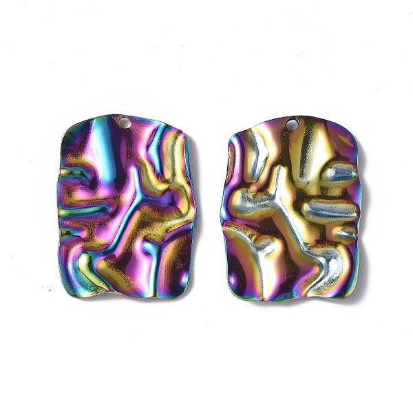 PandaHall Ion Plating(IP) 304 Stainless Steel Pendants, Textured, Rectangle Charm, Rainbow Color, 33x25x2.5mm, Hole: 1.6mm 304 Stainless...
PandaHall Ion Plating(IP) 304 Stainless Steel Pendants, Textured, Rectangle Charm, Rainbow Color, 33x25x2.5mm, Hole: 1.6mm 304 Stainless...