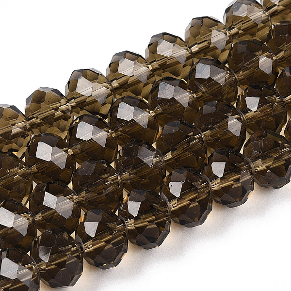 PandaHall Glass Beads Strands, Faceted, Rondelle, Coffee, 10x8mm, Hole: 1mm, about 63~65pcs/strand, 49~50cm Glass Rondelle Brown
PandaHall Glass Beads Strands, Faceted, Rondelle, Coffee, 10x8mm, Hole: 1mm, about 63~65pcs/strand, 49~50cm Glass Rondelle Brown