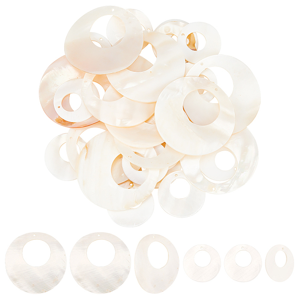 PandaHall BENECREAT 32Pcs 2 Styles Natural Freshwater Shell Pendants, Flat Round Charms, Creamy White, 25~45x2~3mm, hole: 1~1.5mm Freshwater...
PandaHall BENECREAT 32Pcs 2 Styles Natural Freshwater Shell Pendants, Flat Round Charms, Creamy White, 25~45x2~3mm, hole: 1~1.5mm Freshwater...