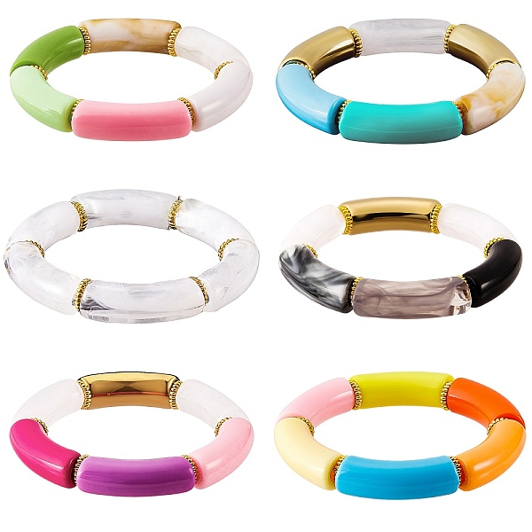 PandaHall Chunky Curved Tube Beads Stretch Bracelets Set, Acrylic & CCB Plastic Beads Stackable Bracelets for Women, Mixed Color, Inner..., Multicolor
PandaHall Chunky Curved Tube Beads Stretch Bracelets Set, Acrylic & CCB Plastic Beads Stackable Bracelets for Women, Mixed Color, Inner..., Multicolor