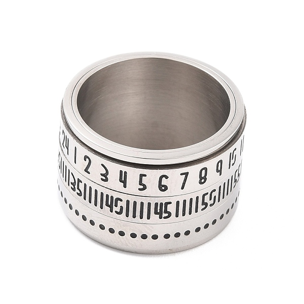 PandaHall Titanium Steel Spinner Ring, with Number Pattern, Wide Band Rings for Unisex, Stainless Steel Color, 14mm, Inner Diameter: 17.1mm...
PandaHall Titanium Steel Spinner Ring, with Number Pattern, Wide Band Rings for Unisex, Stainless Steel Color, 14mm, Inner Diameter: 17.1mm...