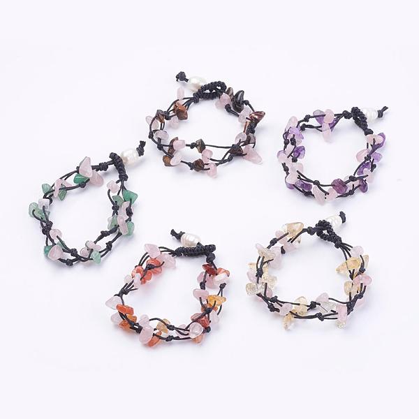 PandaHall Adjustable Natural Gemstone Multi-strand Bracelets, Nylon Thread Bracelets, with Natural Rose Quartz and Pearl Beads, 7-1/2 inch...
PandaHall Adjustable Natural Gemstone Multi-strand Bracelets, Nylon Thread Bracelets, with Natural Rose Quartz and Pearl Beads, 7-1/2 inch...