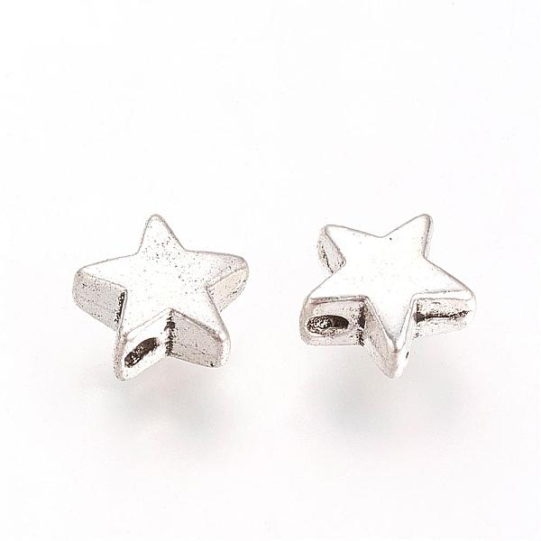 PandaHall Tibetan Style Alloy Beads, Star, Cadmium Free & Lead Free, Antique Silver, 8x8x3.5mm, Hole: 2mm, about 1890pcs/1000g Alloy Star
PandaHall Tibetan Style Alloy Beads, Star, Cadmium Free & Lead Free, Antique Silver, 8x8x3.5mm, Hole: 2mm, about 1890pcs/1000g Alloy Star