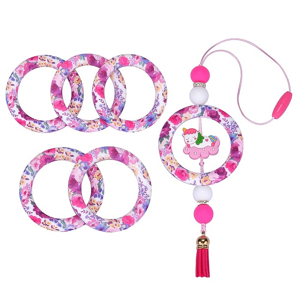 PandaHall 5Pcs Ring Food Grade Eco-Friendly Silicone Beads, Chewing Beads For Teethers, DIY Nursing Necklaces Making, Colorful, 65x9.5mm..., Multicolor
PandaHall 5Pcs Ring Food Grade Eco-Friendly Silicone Beads, Chewing Beads For Teethers, DIY Nursing Necklaces Making, Colorful, 65x9.5mm..., Multicolor