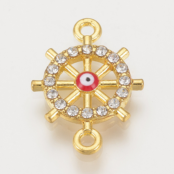 PandaHall Alloy Rhinestone Links connectors, Cadmium Free & Lead Free, Helm with Evil Eye, Red, Golden, 20.5x14.5x2mm, Hole: 1.5mm...
PandaHall Alloy Rhinestone Links connectors, Cadmium Free & Lead Free, Helm with Evil Eye, Red, Golden, 20.5x14.5x2mm, Hole: 1.5mm...