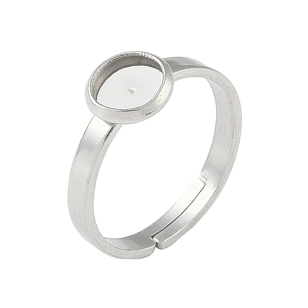 PandaHall 304 Stainless Steel Adjustable Ring Components, Bezel Cup Ring Settings, Round, Stainless Steel Color, Inner Diameter: 17mm, Tray...
PandaHall 304 Stainless Steel Adjustable Ring Components, Bezel Cup Ring Settings, Round, Stainless Steel Color, Inner Diameter: 17mm, Tray...