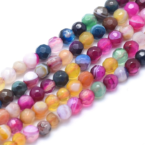 PandaHall Natural Agate Beads, Dyed, Faceted Round, Mixed Color, 6mm, Hole: 1mm, about 61pcs/strand, 14.3 inch(36.5cm) Banded Agate Round..., Multicolor
PandaHall Natural Agate Beads, Dyed, Faceted Round, Mixed Color, 6mm, Hole: 1mm, about 61pcs/strand, 14.3 inch(36.5cm) Banded Agate Round..., Multicolor