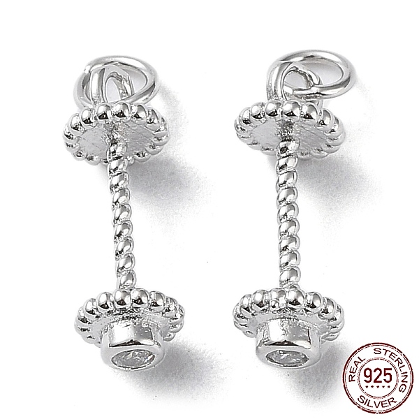PandaHall Rhodium Plated 925 Sterling Silver with Clear Cubic Zirconia Charms, Weightlifting Barbell Charm, Real Platinum Plated, 11x4mm...
PandaHall Rhodium Plated 925 Sterling Silver with Clear Cubic Zirconia Charms, Weightlifting Barbell Charm, Real Platinum Plated, 11x4mm...