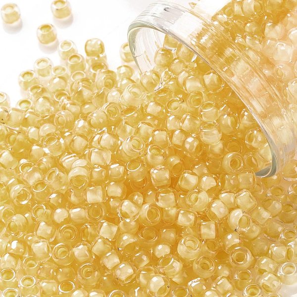PandaHall TOHO Round Seed Beads, Japanese Seed Beads, (961) Inside Color Crystal/Butter Lined, 8/0, 3mm, Hole: 1mm, about 220pcs/10g Glass..., Orange
PandaHall TOHO Round Seed Beads, Japanese Seed Beads, (961) Inside Color Crystal/Butter Lined, 8/0, 3mm, Hole: 1mm, about 220pcs/10g Glass..., Orange