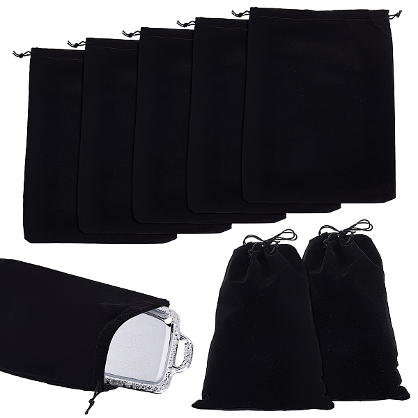 PandaHall Velvet Packing Pouches, Drawstring Bags, Rectangle, Black, 30x20cm Velvet None Black
PandaHall Velvet Packing Pouches, Drawstring Bags, Rectangle, Black, 30x20cm Velvet None Black