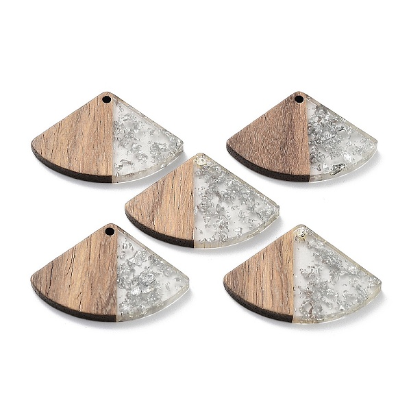 PandaHall Wood and Resin Pendants, with Gold Foil or Silver Foil, Fan Shaped, Silver, 26x38x3.7mm, Hole: 2mm Wood Fan Silver
PandaHall Wood and Resin Pendants, with Gold Foil or Silver Foil, Fan Shaped, Silver, 26x38x3.7mm, Hole: 2mm Wood Fan Silver
