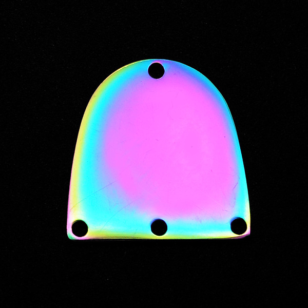 PandaHall 201 Stainless Steel Chandelier Components Links, 4 Hole Links, Laser Cut, Half Oval, Rainbow Color, 20x19.5x1mm, Hole: 1.6mm 201...
PandaHall 201 Stainless Steel Chandelier Components Links, 4 Hole Links, Laser Cut, Half Oval, Rainbow Color, 20x19.5x1mm, Hole: 1.6mm 201...