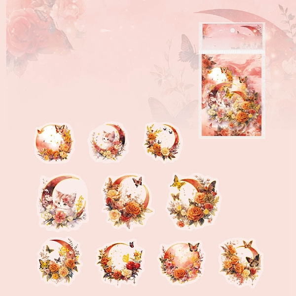 PandaHall 20Pcs 10 Styles Laser PET Waterproof Decorative Stickers, Self-adhesive Flower Moon Decals, for DIY Scrapbooking, Orange Red...
PandaHall 20Pcs 10 Styles Laser PET Waterproof Decorative Stickers, Self-adhesive Flower Moon Decals, for DIY Scrapbooking, Orange Red...