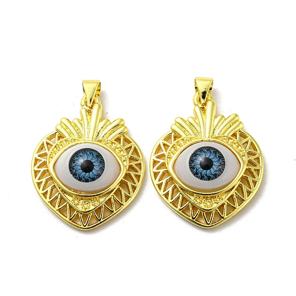 PandaHall Real 18K Gold Plated Brass Pendants, Acrylic Evil Eye Charms, Heart, 28x22x7mm, Hole: 4x3.5mm Brass+Acrylic Heart
PandaHall Real 18K Gold Plated Brass Pendants, Acrylic Evil Eye Charms, Heart, 28x22x7mm, Hole: 4x3.5mm Brass+Acrylic Heart