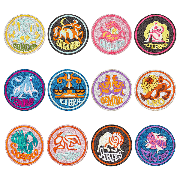 PandaHall 12Pcs 12 Style Constellation Theme Computerized Embroidery Iron on Cloth Patches, Costume Accessories, Sewing Craft Decoration..., Multicolor
PandaHall 12Pcs 12 Style Constellation Theme Computerized Embroidery Iron on Cloth Patches, Costume Accessories, Sewing Craft Decoration..., Multicolor