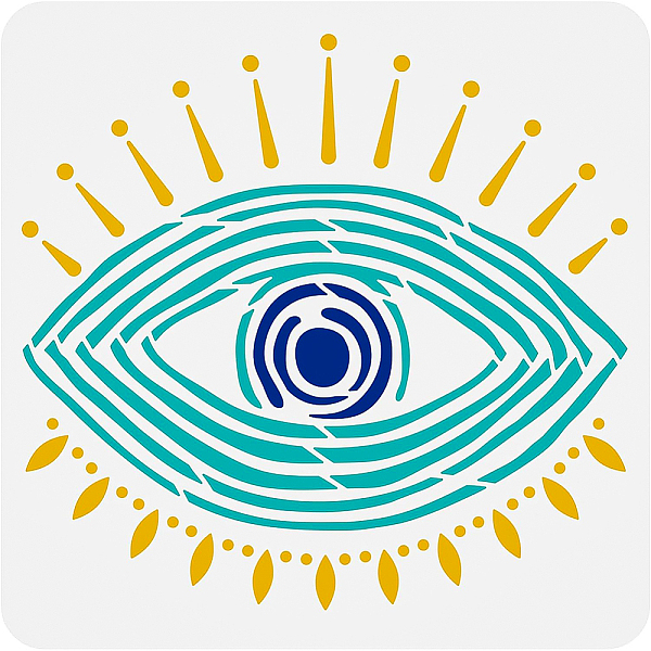 PandaHall BENECREAT Evil Eye Moroccan Painting Stencils, 12x12inch Boho Religion Theme Plastic Decoration Template for DIY, Engraving...
PandaHall BENECREAT Evil Eye Moroccan Painting Stencils, 12x12inch Boho Religion Theme Plastic Decoration Template for DIY, Engraving...