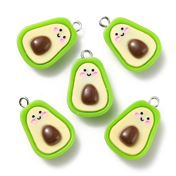 PandaHall Resin Pendants, with Platinum Iron Peg Bail, Avocado, Lawn Green, 25x17x8mm, Hole: 2mm Resin Fruit
PandaHall Resin Pendants, with Platinum Iron Peg Bail, Avocado, Lawn Green, 25x17x8mm, Hole: 2mm Resin Fruit