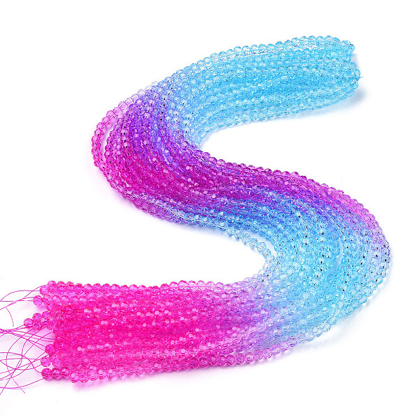 PandaHall Transparent Glass Beads Strands, Segmented Multi-color Beads, Faceted(32 Facets), Round, Magenta, 4~4.5mm, Hole: 1mm, about..., Pink
PandaHall Transparent Glass Beads Strands, Segmented Multi-color Beads, Faceted(32 Facets), Round, Magenta, 4~4.5mm, Hole: 1mm, about..., Pink