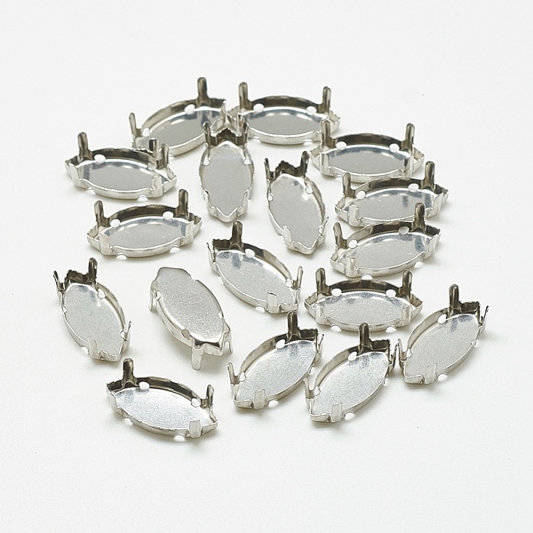 PandaHall 201 Stainless Steel Sew on Prong Settings, Claw Settings for Pointed Back Rhinestone, Horse Eye, Stainless Steel Color, Tray...
PandaHall 201 Stainless Steel Sew on Prong Settings, Claw Settings for Pointed Back Rhinestone, Horse Eye, Stainless Steel Color, Tray...