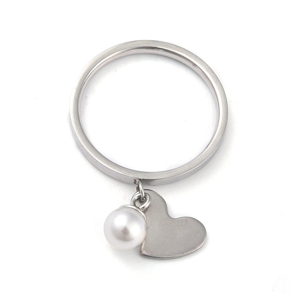 PandaHall Dual-use Items, 304 Stainless Steel Finger Rings or Pendants, with Plastic Round Beads, Heart, White, Stainless Steel Color, US...
PandaHall Dual-use Items, 304 Stainless Steel Finger Rings or Pendants, with Plastic Round Beads, Heart, White, Stainless Steel Color, US...