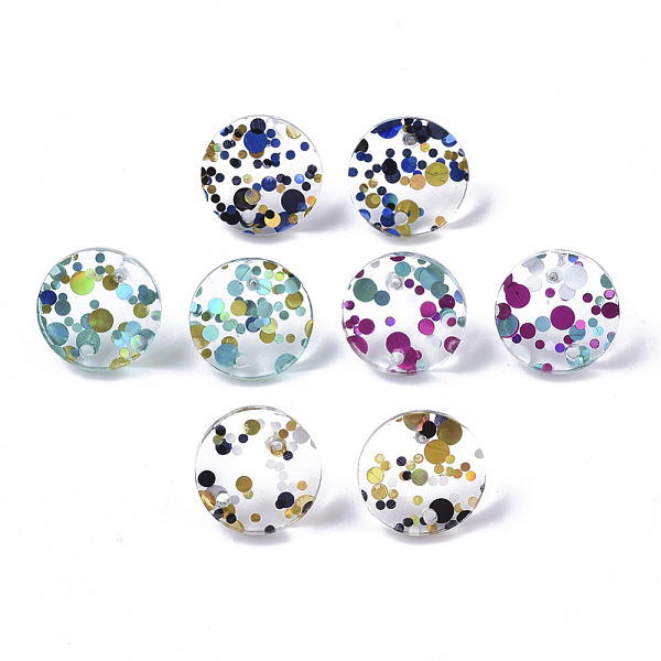 PandaHall Cellulose Acetate(Resin) Stud Earring Findings, with 316 Surgical Stainless Steel Pin, with Pailette/Sequins, Plat Round, Mixed..., Multicolor
PandaHall Cellulose Acetate(Resin) Stud Earring Findings, with 316 Surgical Stainless Steel Pin, with Pailette/Sequins, Plat Round, Mixed..., Multicolor
