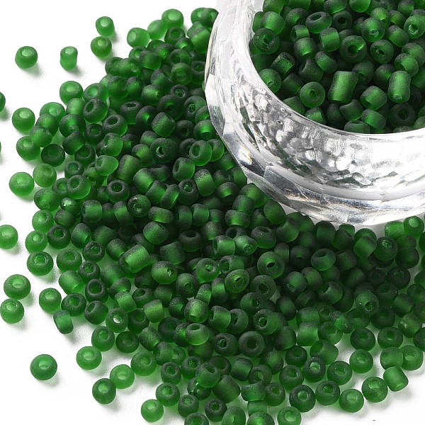 PandaHall (Repacking Service Available) Glass Seed Beads, Frosted Colors, Round, Light Green, 8/0, 3mm, about 12g/bag Glass
PandaHall (Repacking Service Available) Glass Seed Beads, Frosted Colors, Round, Light Green, 8/0, 3mm, about 12g/bag Glass