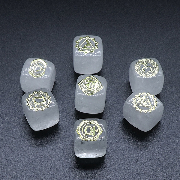PandaHall Natural Quartz Crystal 7 Chakra Healing Stone Set, Cube-Shaped with Engraved Symbols, for Reiki meditation Wicca Power Balancing...
PandaHall Natural Quartz Crystal 7 Chakra Healing Stone Set, Cube-Shaped with Engraved Symbols, for Reiki meditation Wicca Power Balancing...